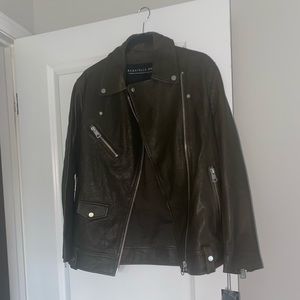 Bagatelle NYC Leather Jacket- olive green